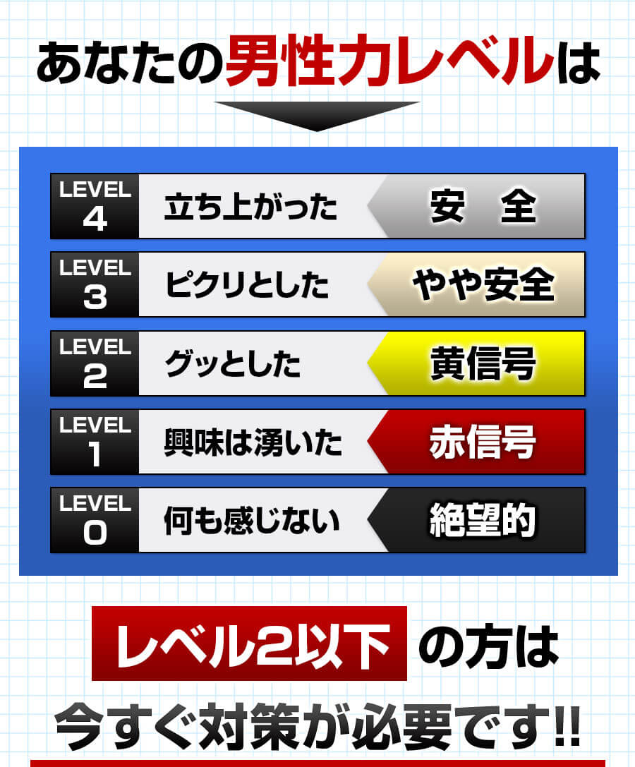 レベル2以下の方は今すぐ対策が必要です